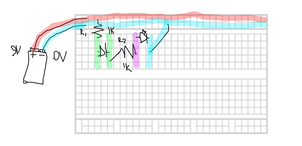series breadboard diagram